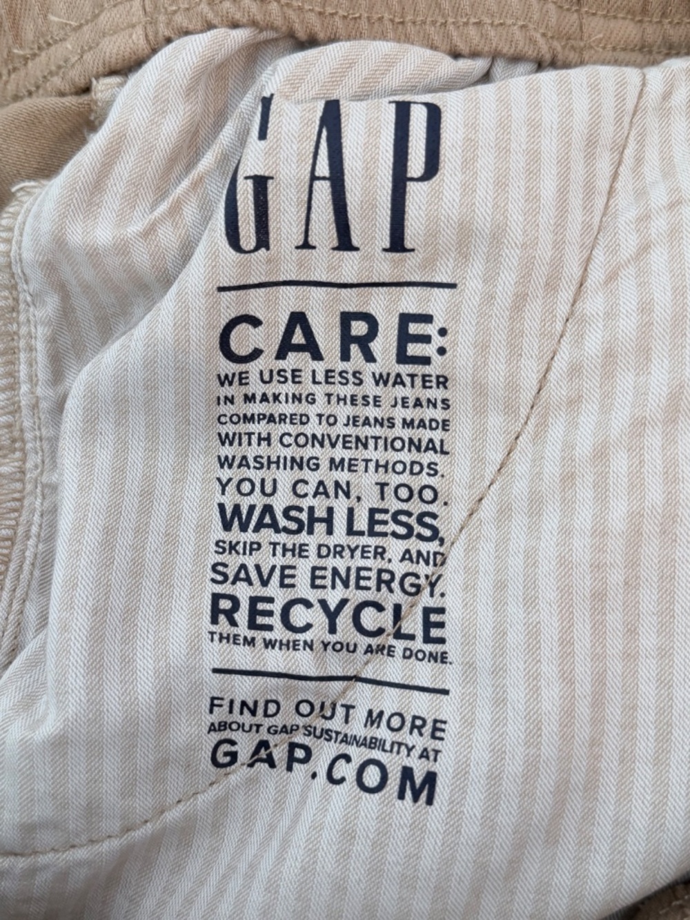Gap Ultrasoft Denim Horeshoe Jeans Mojave Tan XL - Picture 8 of 10